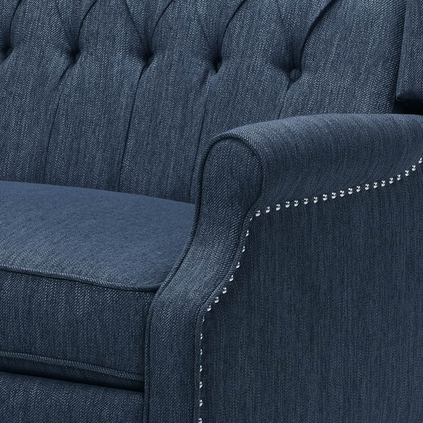 Apaloosa Oversized Tufted Wingback Fabric Push Back Recliner by Christopher Knight Home