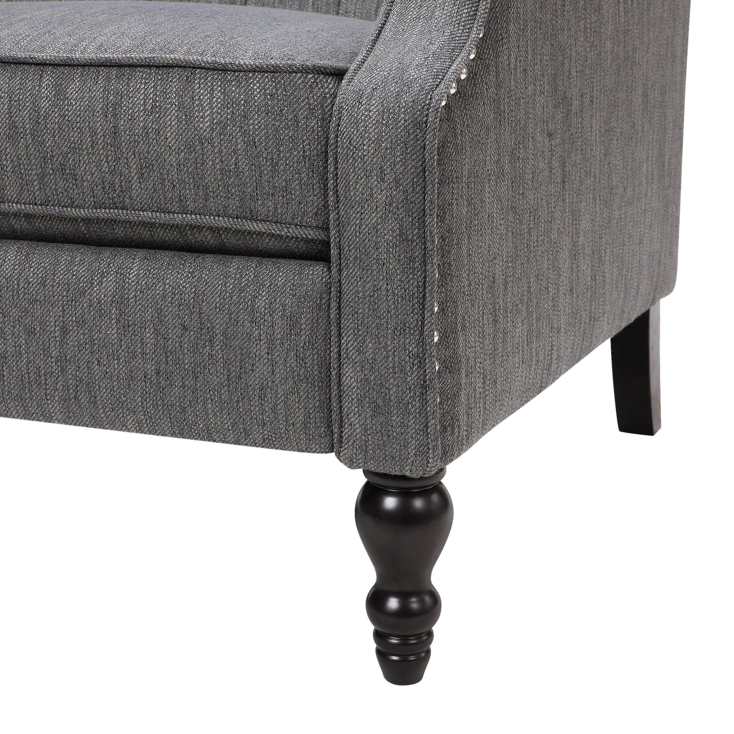 Apaloosa Oversized Tufted Wingback Fabric Push Back Recliner by Christopher Knight Home