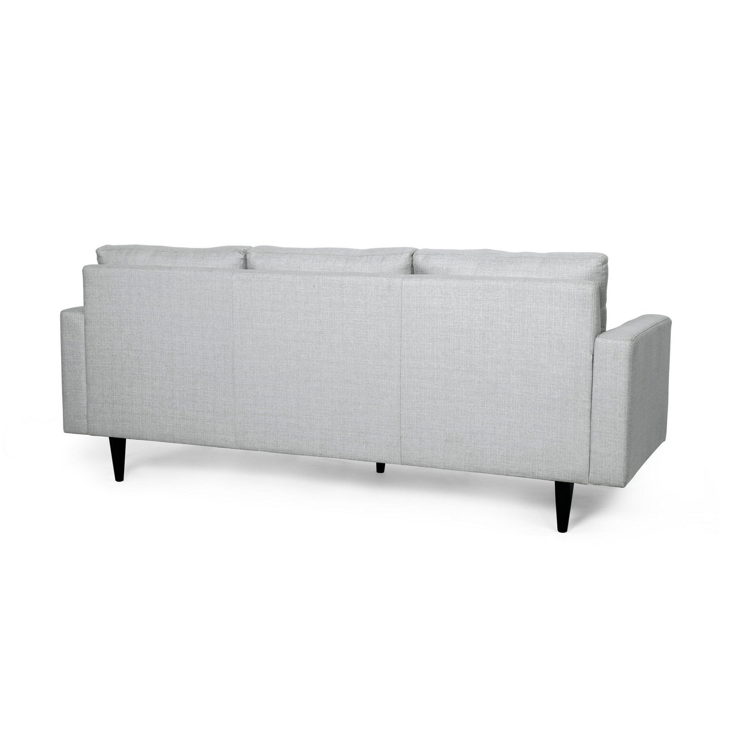 Apex Sofa, 3 Seater, 83 Inch, Modern Button Tufted, Light Gray Fabric