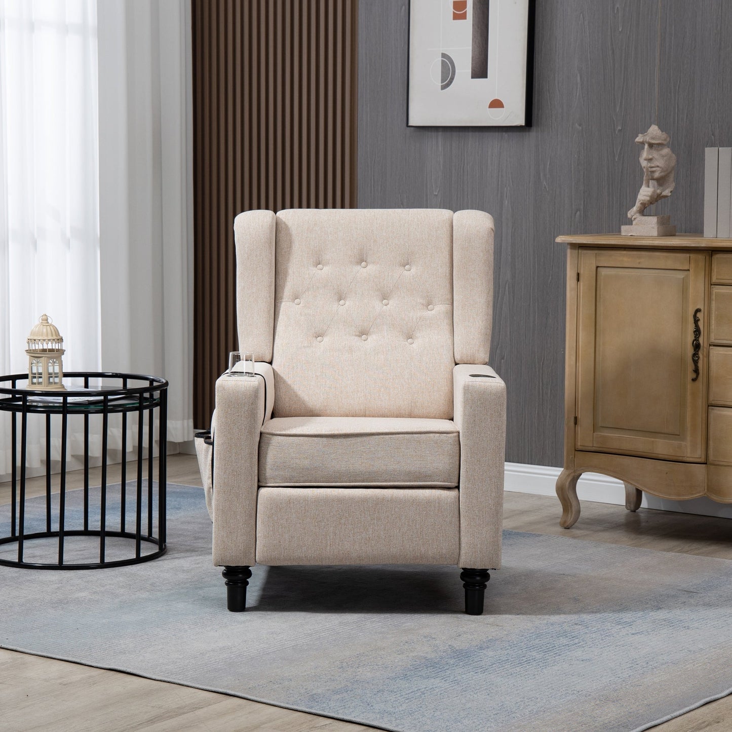 Arm Pushing Recliner Chair