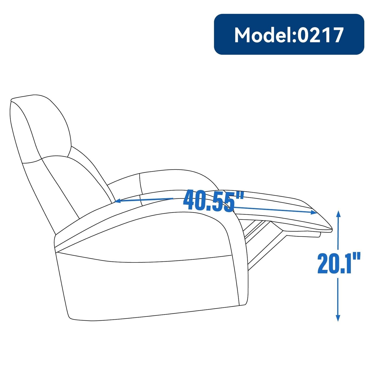 Armless Power Glider Swivel Recliner Chair with USB & High Back