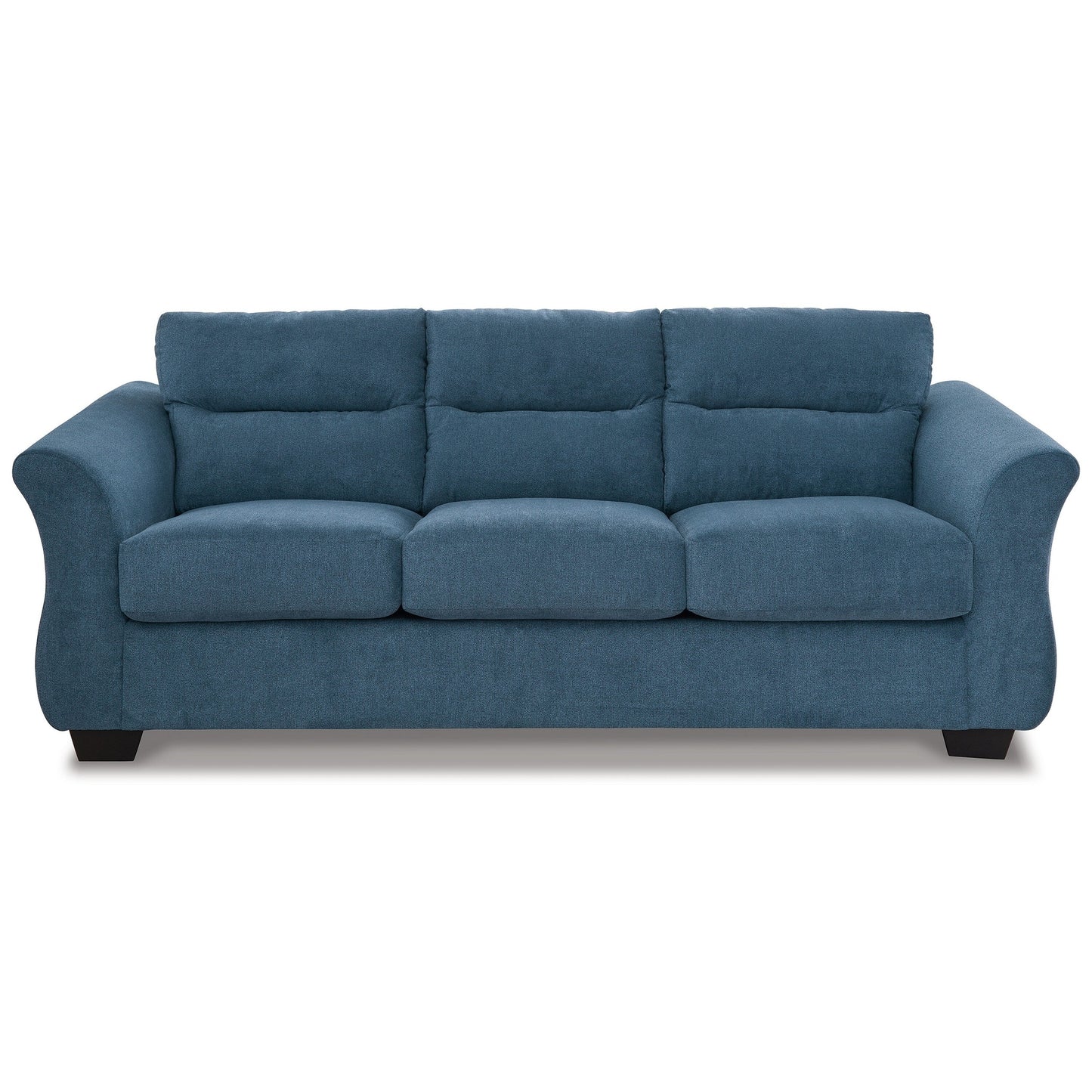 Avel Sofa, Soft Indigo Blue Polyester, Sag Resistant Seating, 88 Inch