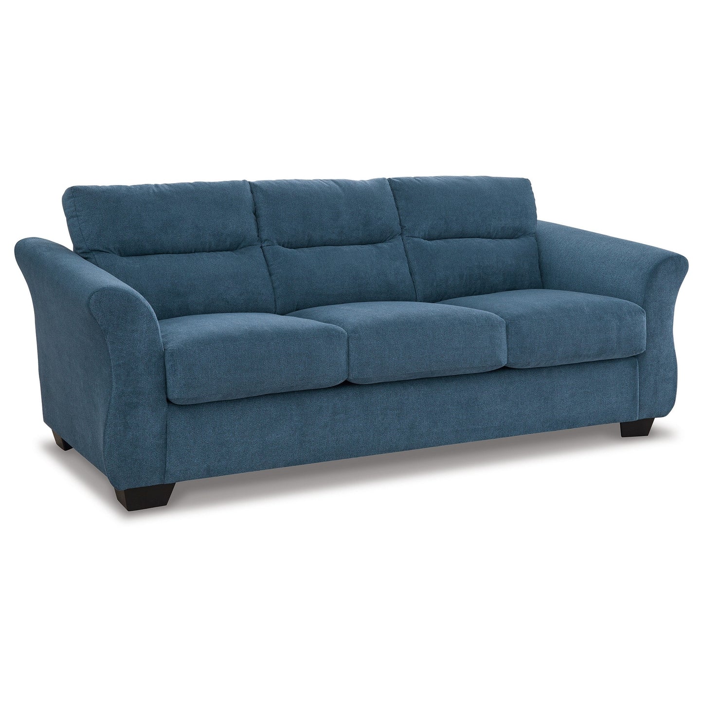Avel Sofa, Soft Indigo Blue Polyester, Sag Resistant Seating, 88 Inch