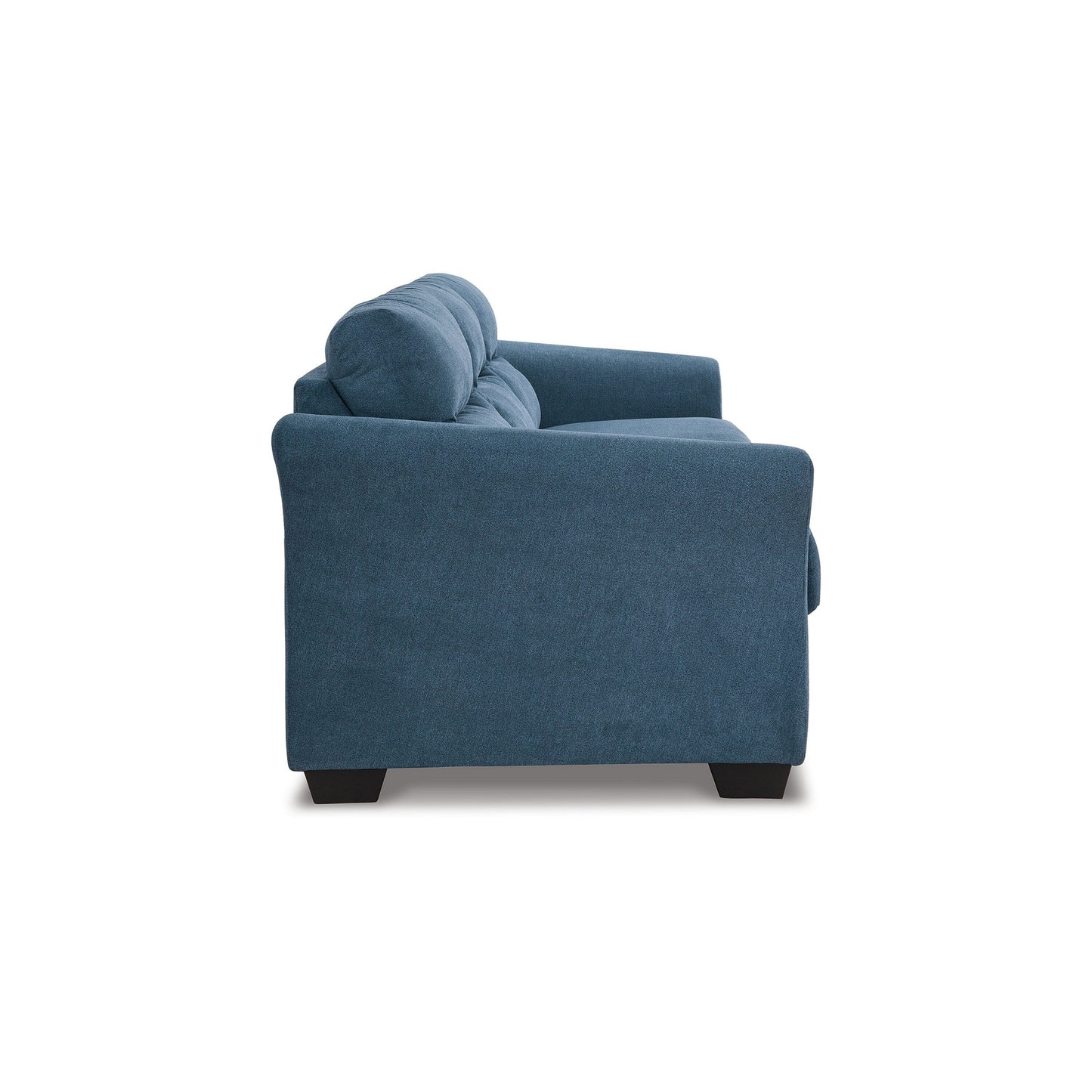 Avel Sofa, Soft Indigo Blue Polyester, Sag Resistant Seating, 88 Inch