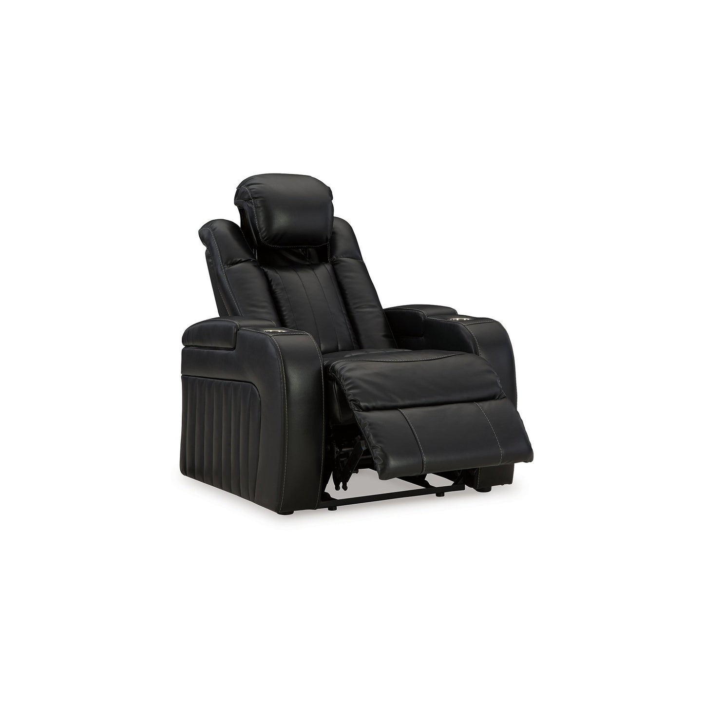Aven Power Recliner Chair, Premium Features Midnight Blue Faux Leather