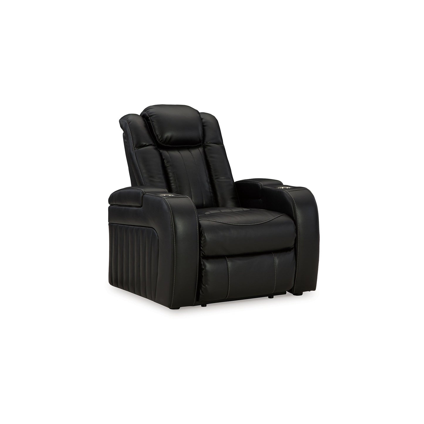 Aven Power Recliner Chair, Premium Features Midnight Blue Faux Leather