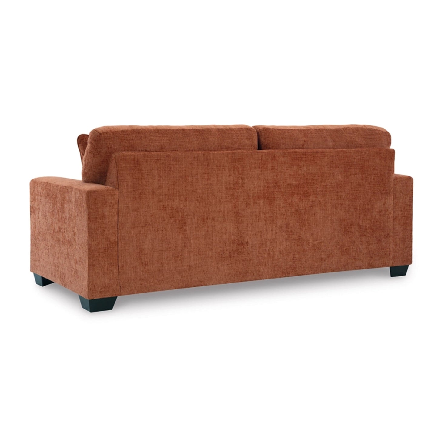 Avie Queen Sofa Sleeper, 2 Accent Pillows, Orange Polyester 85 Inch