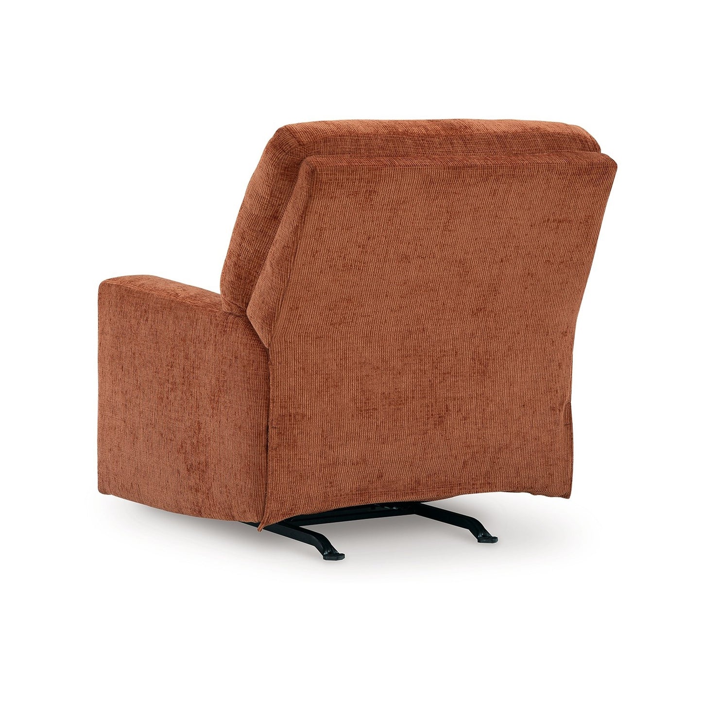 Avie Rocker Recliner Chair, Gentle Motion, Burnt Orange Polyester