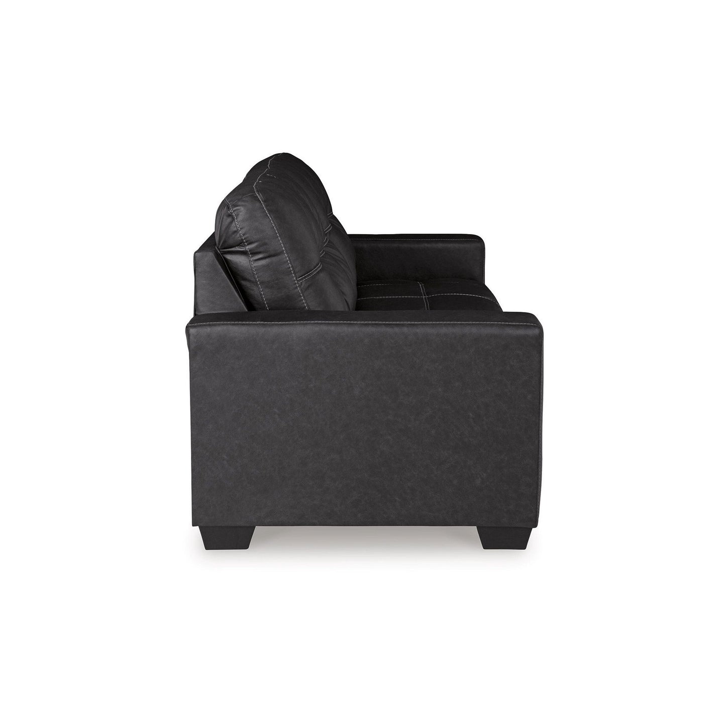 Barl Sofa Sleeper, Queen Size Pull Out Bed, 85 Inch Black Faux Leather