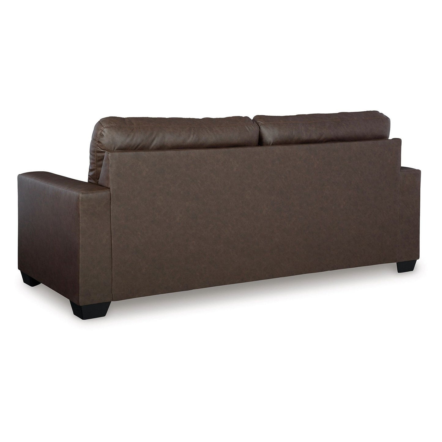 Barl Sofa Sleeper, Queen Size Pull Out Bed, Rich Brown Faux Leather