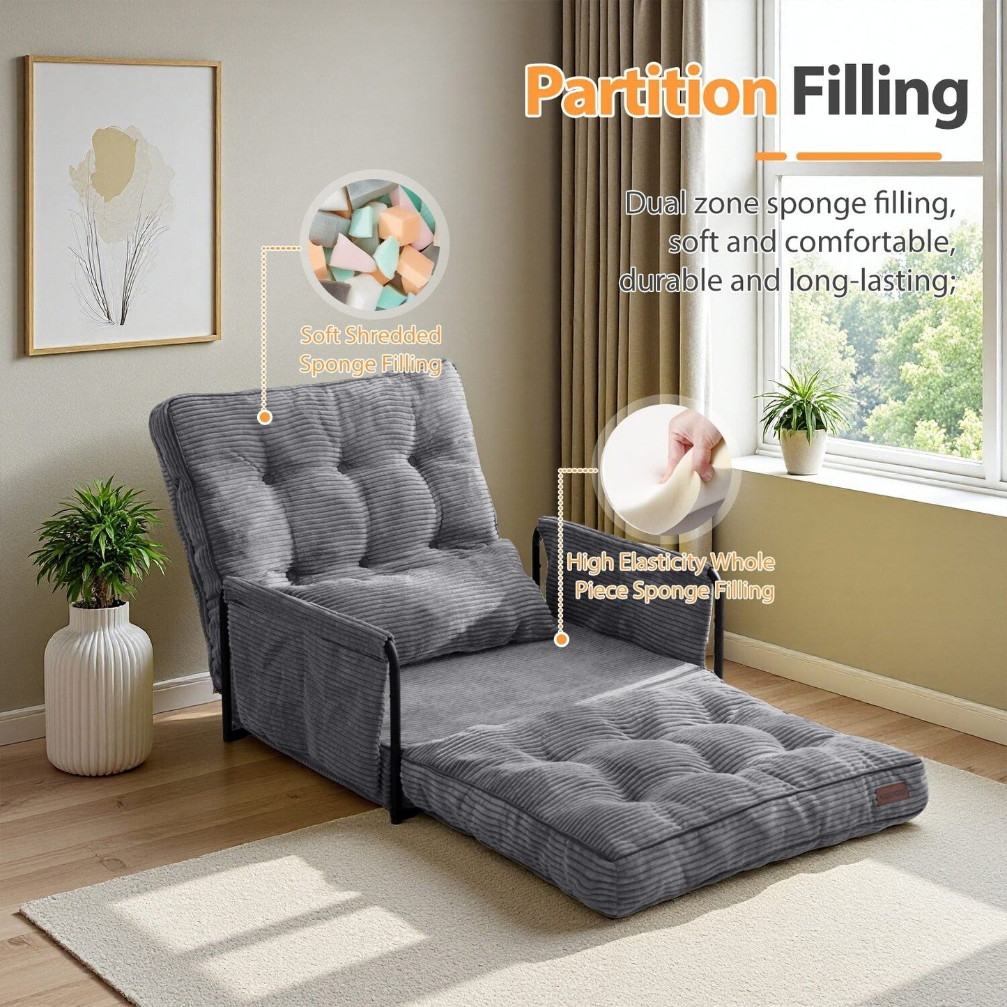 Bean Bag sofa,Floor Sofa Bed - 30x25.6
