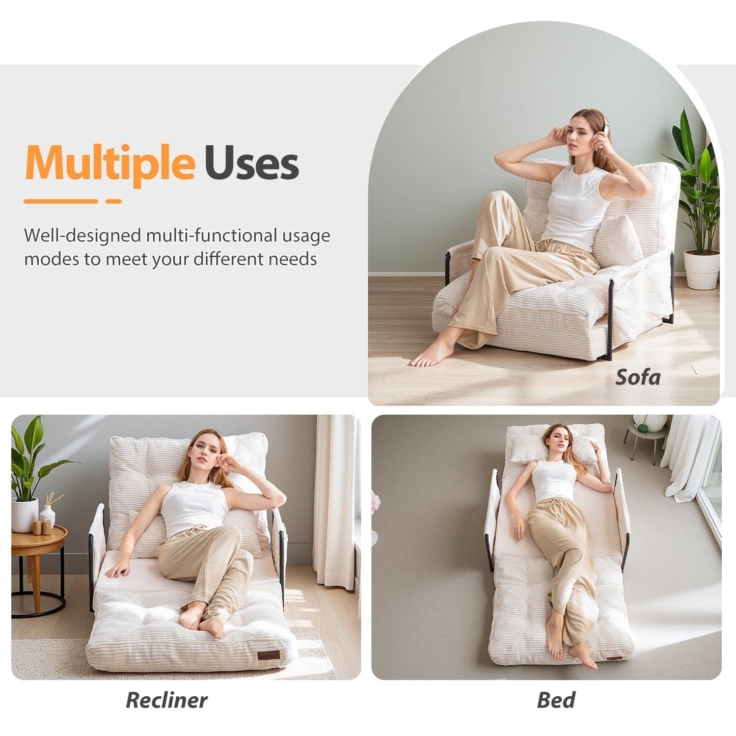 Bean Bag sofa,Floor Sofa Bed - 30x25.6