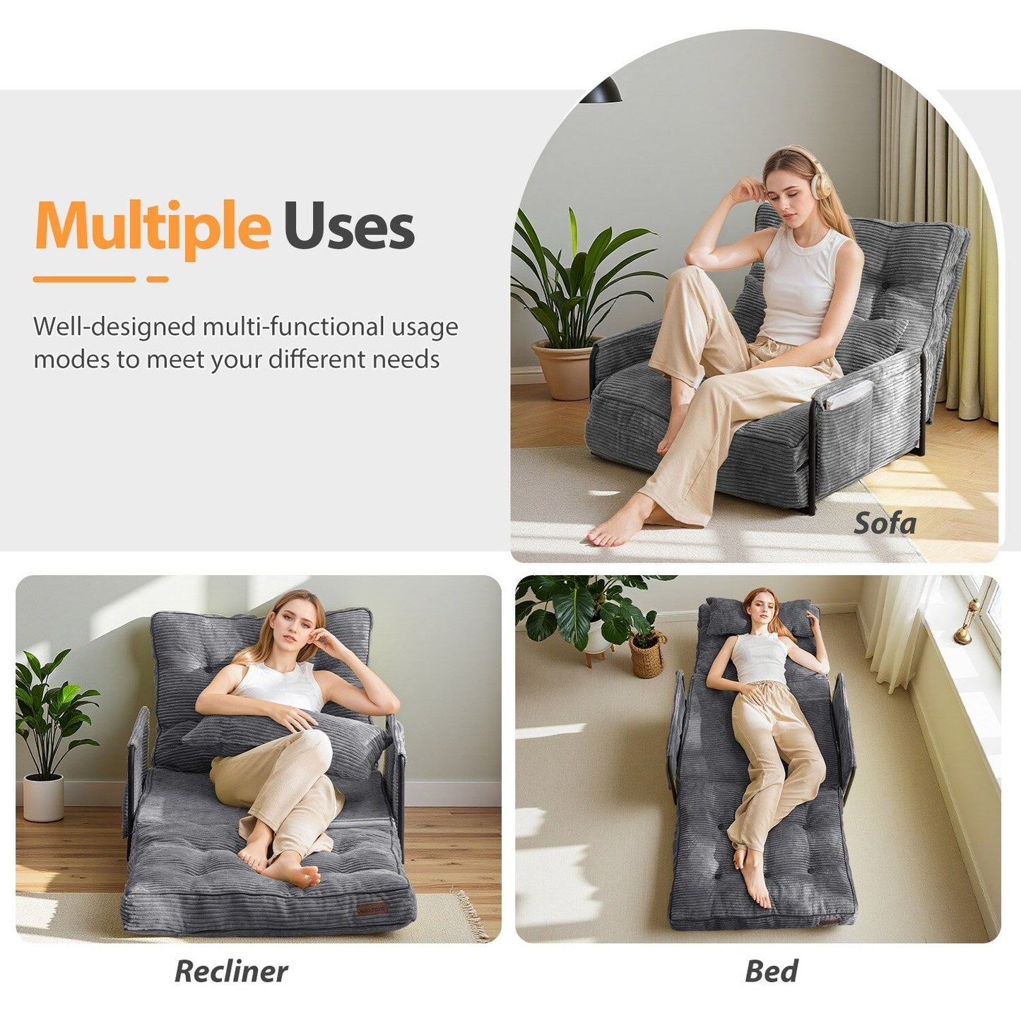 Bean Bag sofa,Floor Sofa Bed - 30x25.6