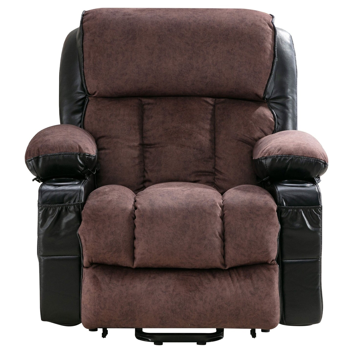 Black Power Lift Recliner with Massage, Heat & PU Leather