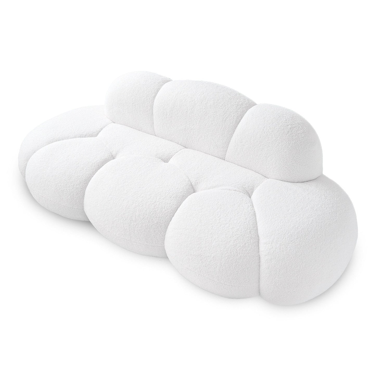 Boucle Upholstered Cloud Sofa Modern Frameless Floor Couch