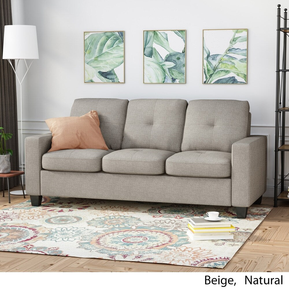 Bowden Polyester Three-seater Sofa by Christopher Knight Home
