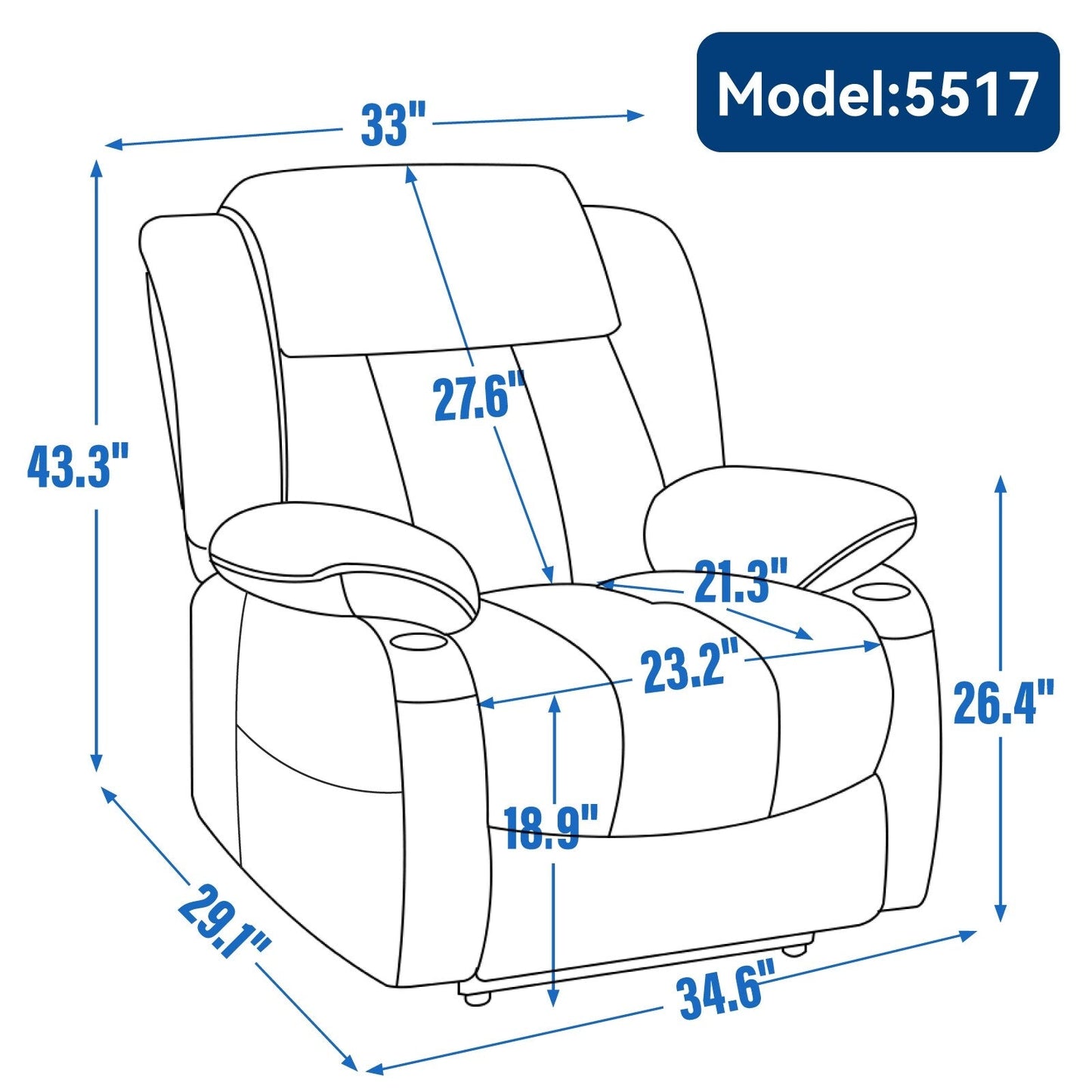 Chenille Power Lift Recliner Chair