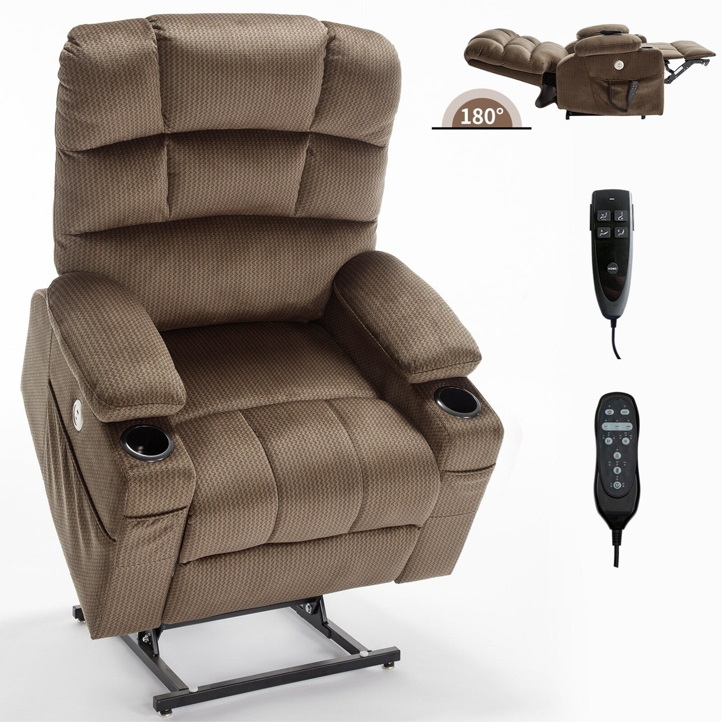 Chenille Power Lift Recliner Chair