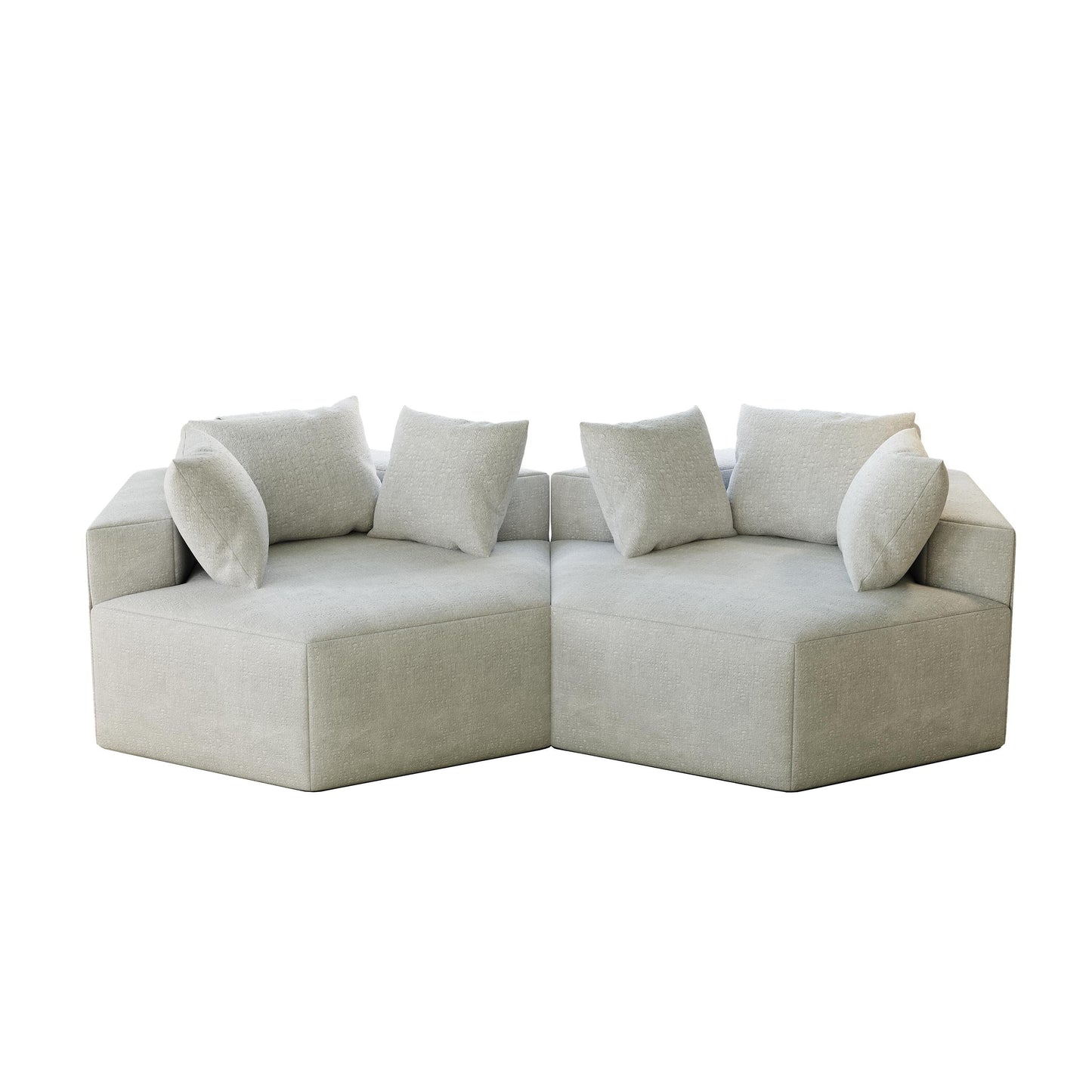 Chenille Single Sleeper Sofa with Backrest Pillow