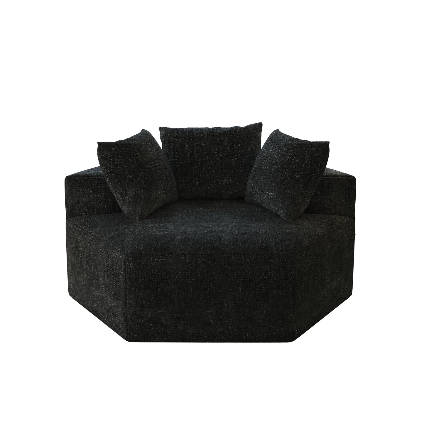 Chenille Single Sleeper Sofa with Backrest Pillow