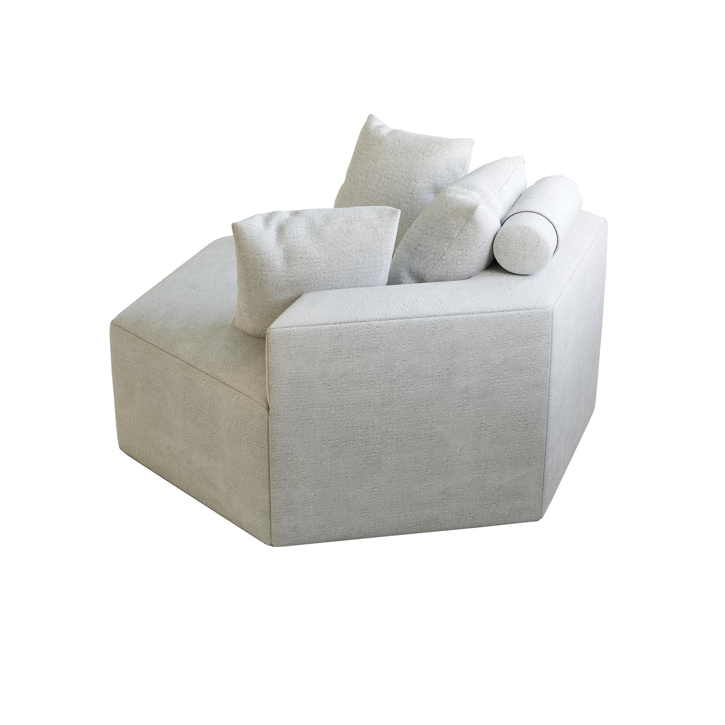 Chenille Single Sleeper Sofa with Backrest Pillow