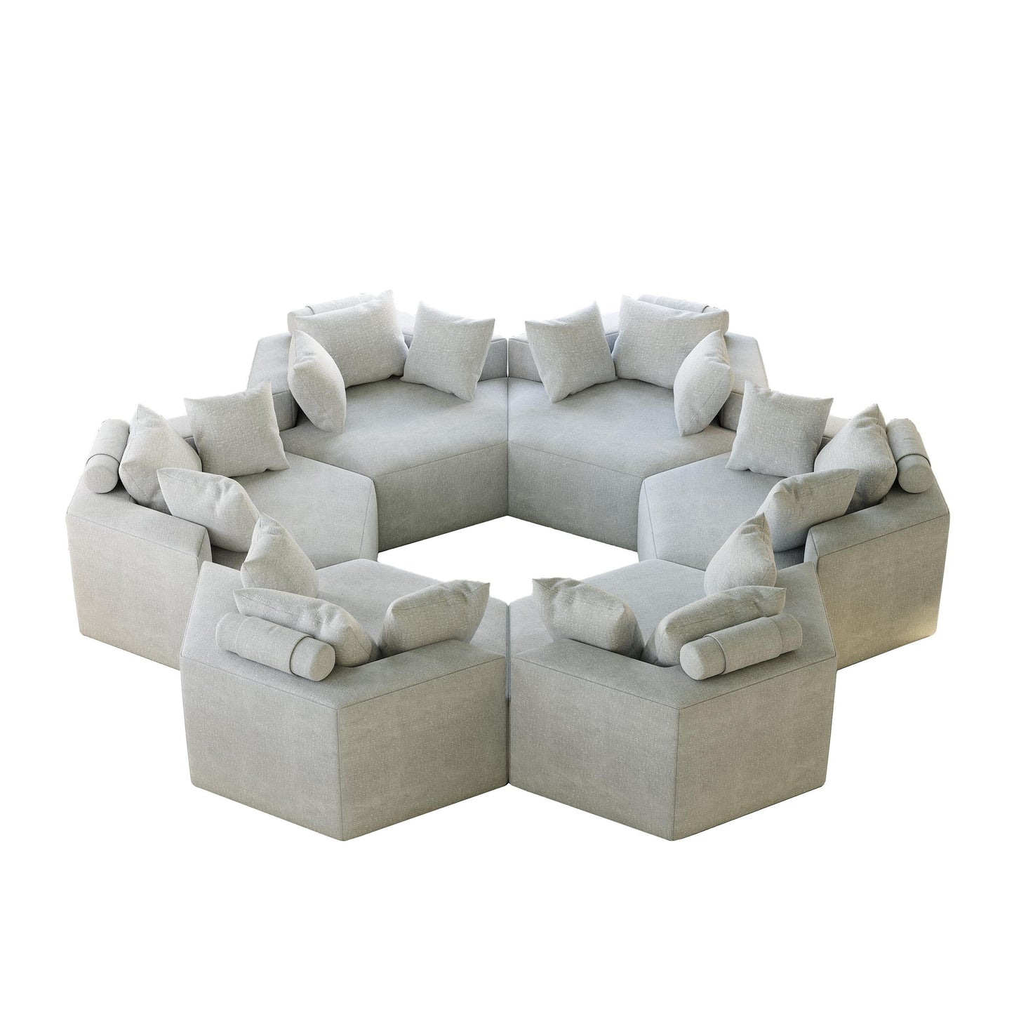 Chenille Single Sleeper Sofa with Backrest Pillow