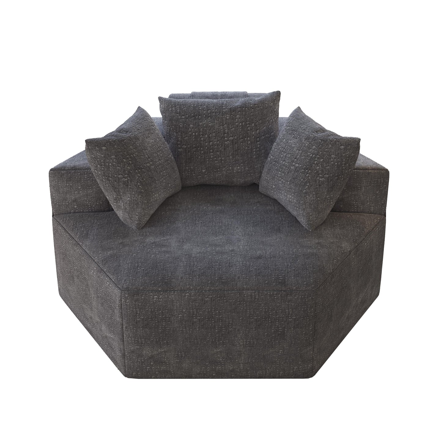 Chenille Single Sleeper Sofa with Backrest Pillow