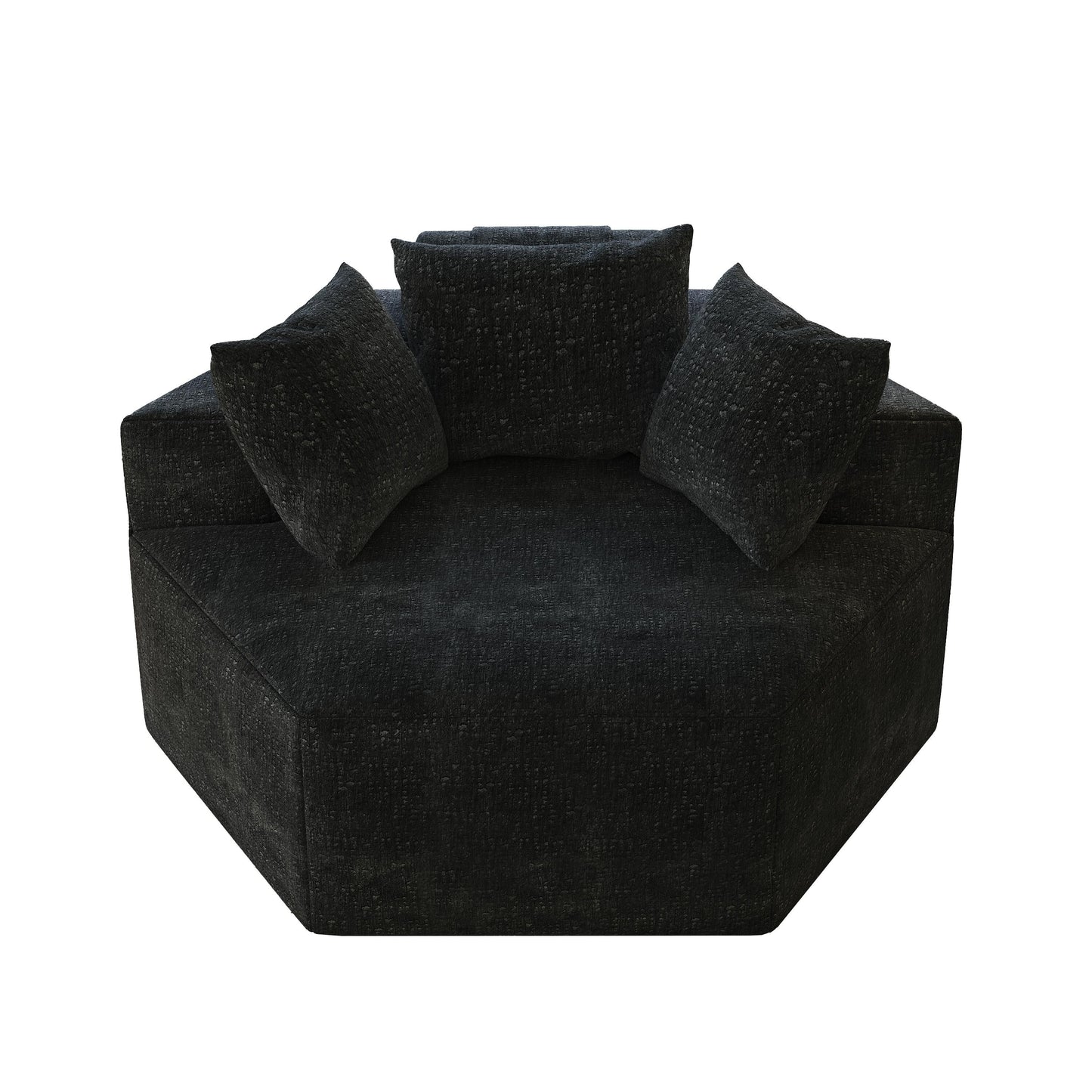 Chenille Single Sleeper Sofa with Backrest Pillow