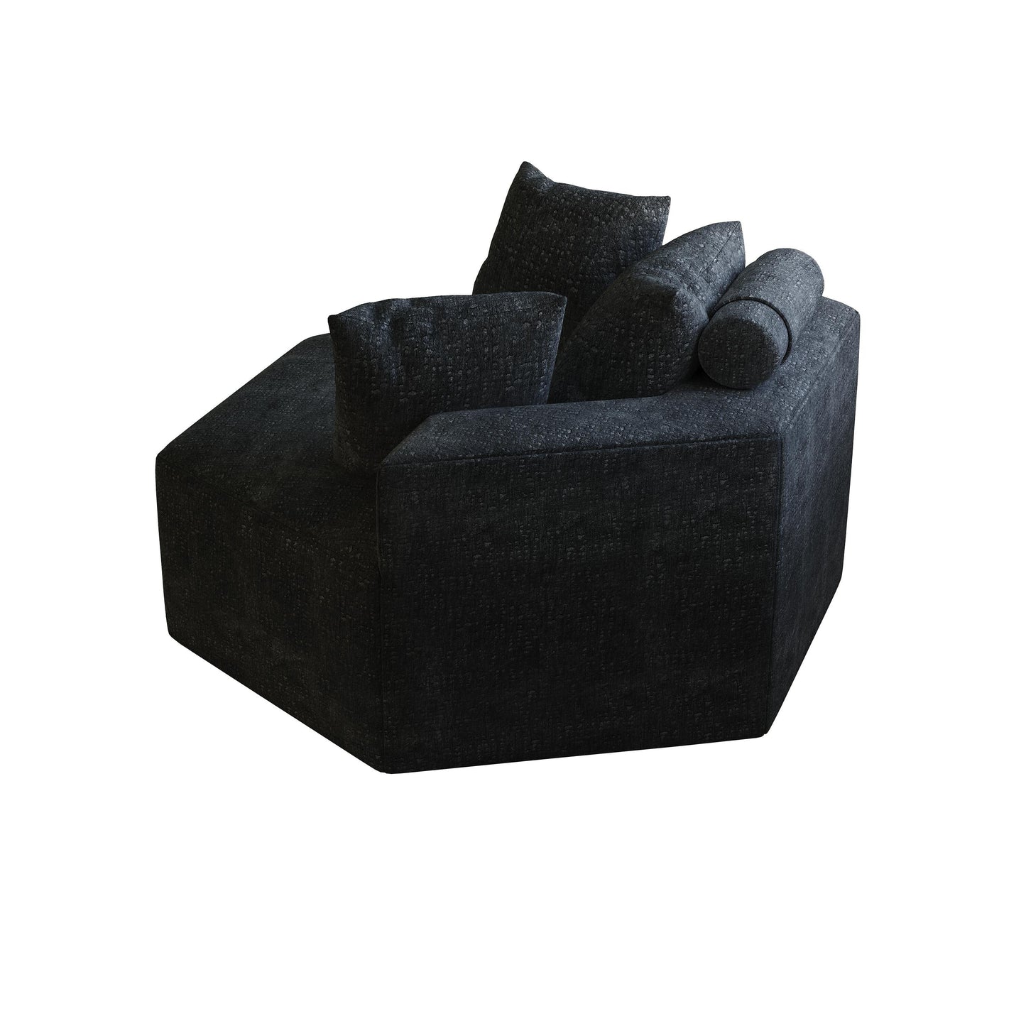 Chenille Single Sleeper Sofa with Backrest Pillow