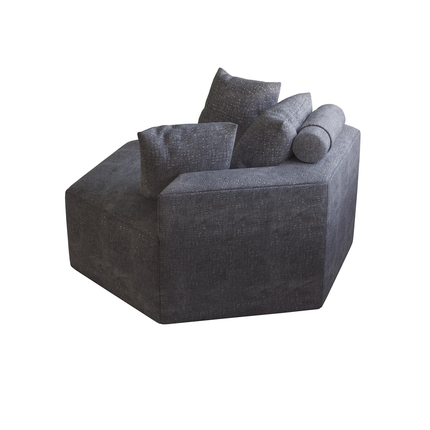 Chenille Single Sleeper Sofa with Backrest Pillow