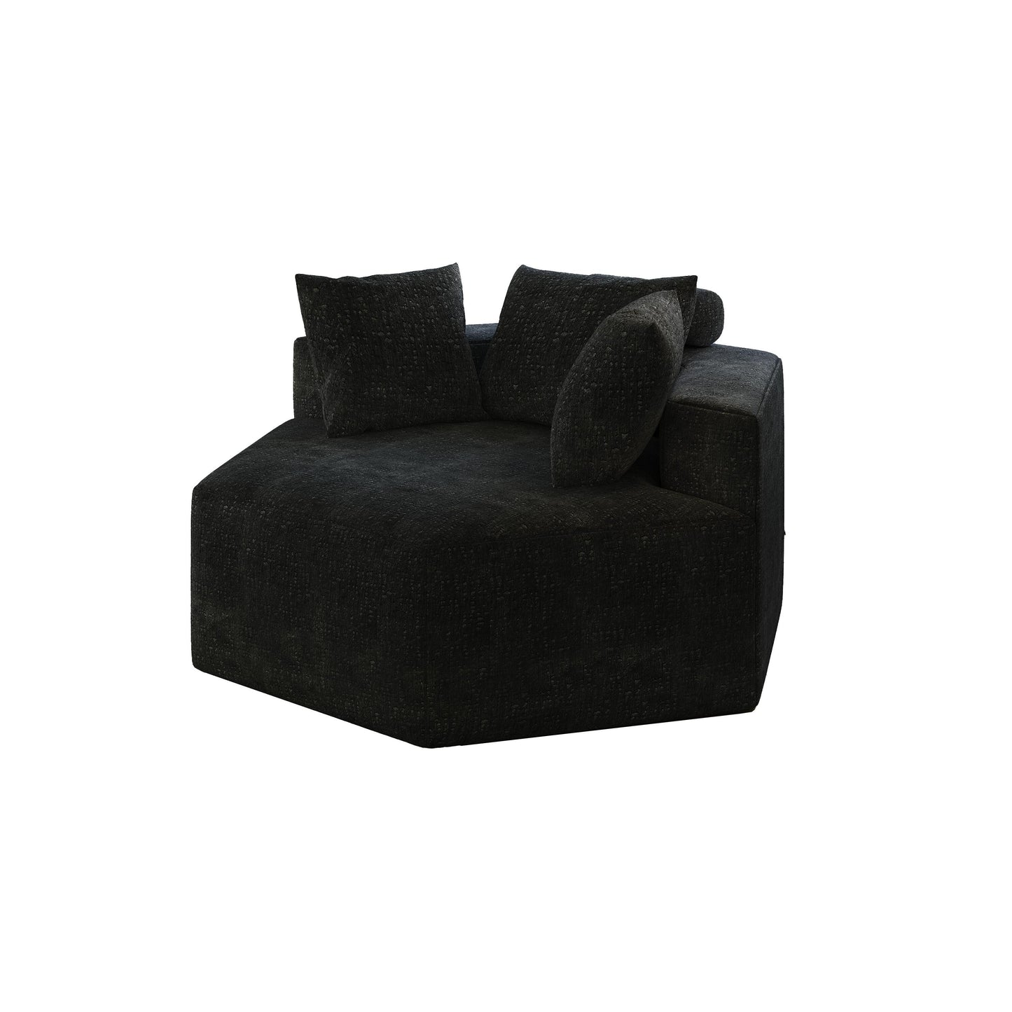 Chenille Single Sleeper Sofa with Backrest Pillow