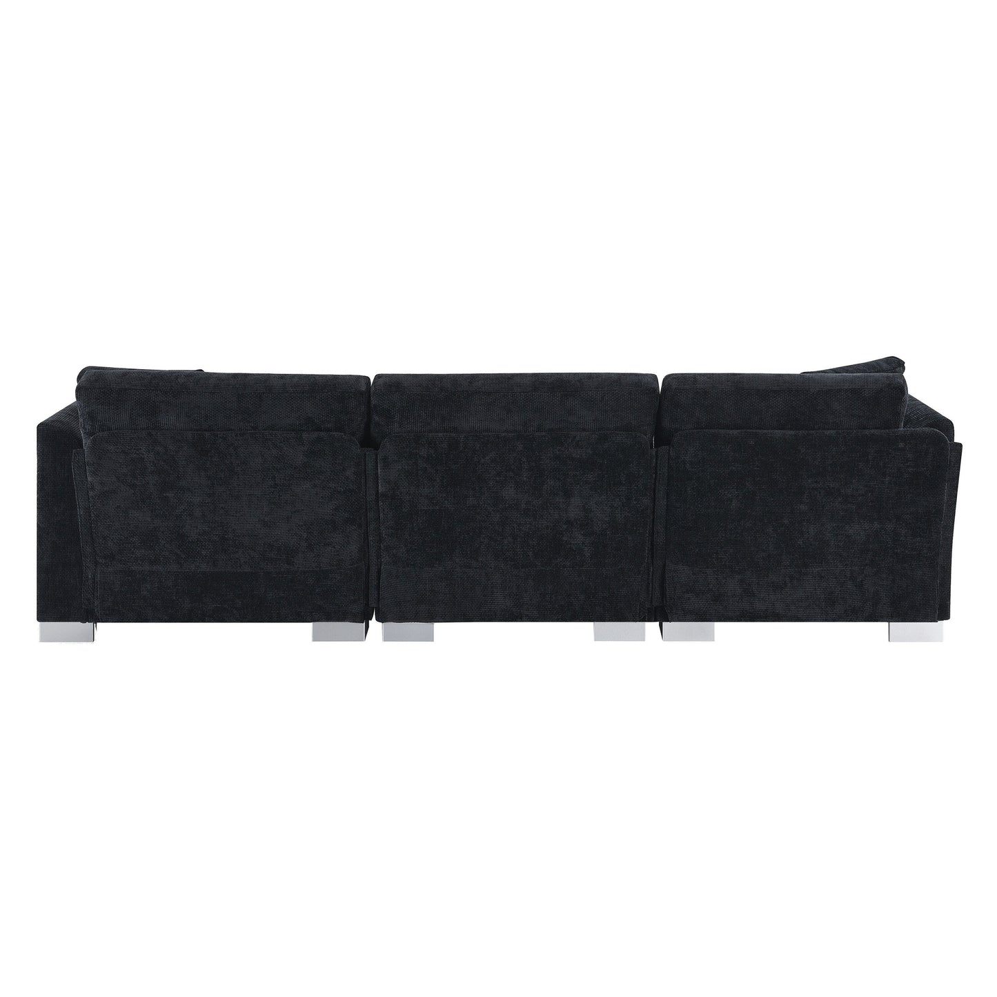 Cloud Sectional Sofa,L-Shaped Luxury Couch Set With 2 Free Pillows,4-Seat Chenille Indoor Furniture With Oversized Chaise