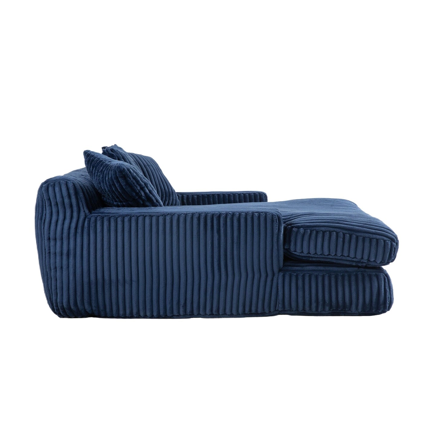 Corduroy Sleeper Sofa with High-Elastic Sponge Cushioning, No-Install Couch for Living Room