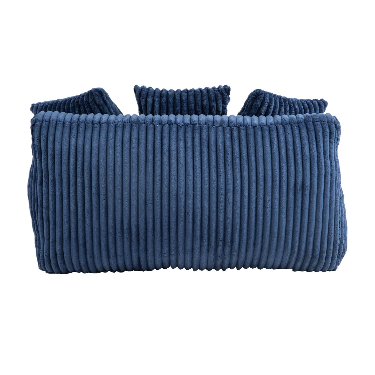 Corduroy Sleeper Sofa with High-Elastic Sponge Cushioning, No-Install Couch for Living Room