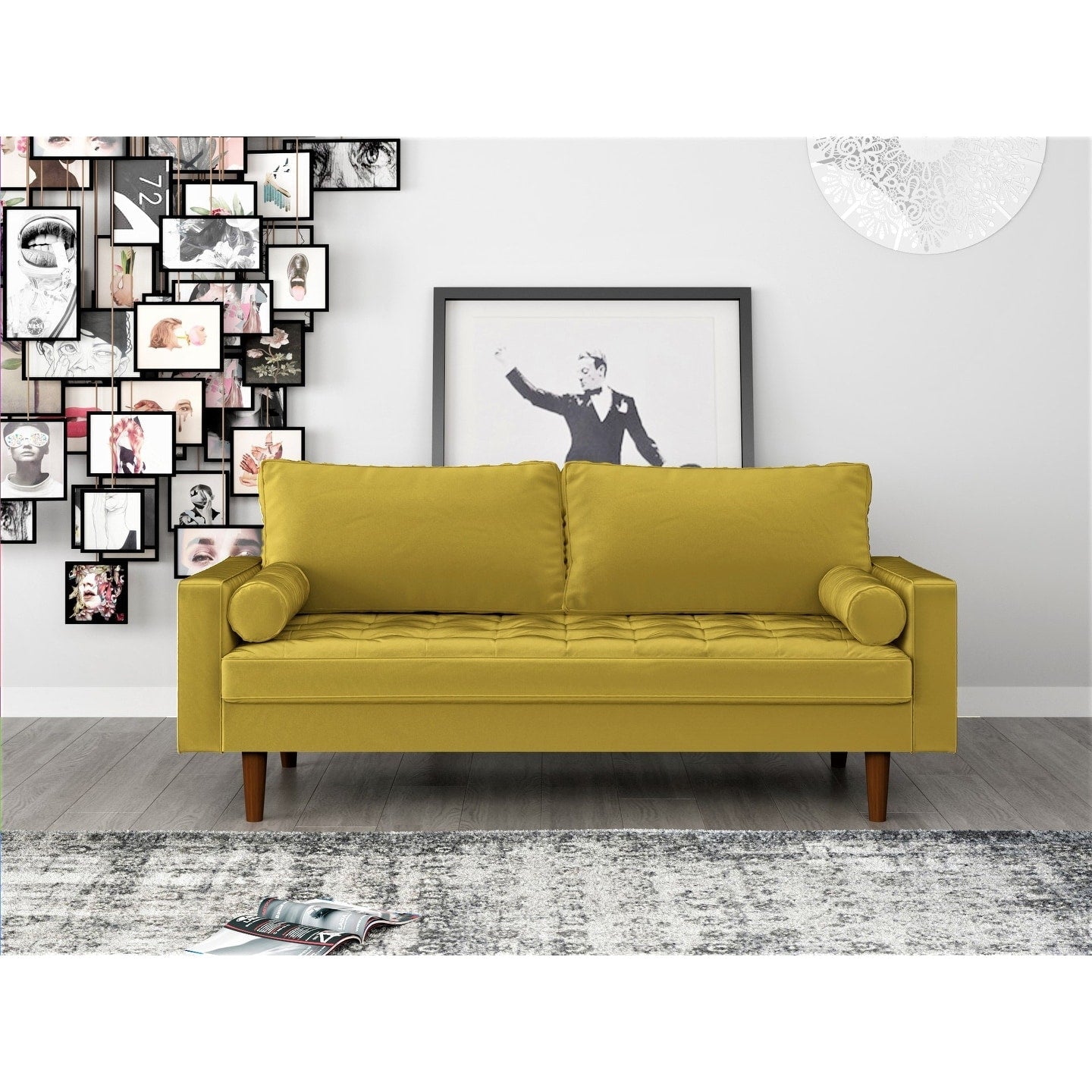 US Pride Lopez Mid-century Sofa