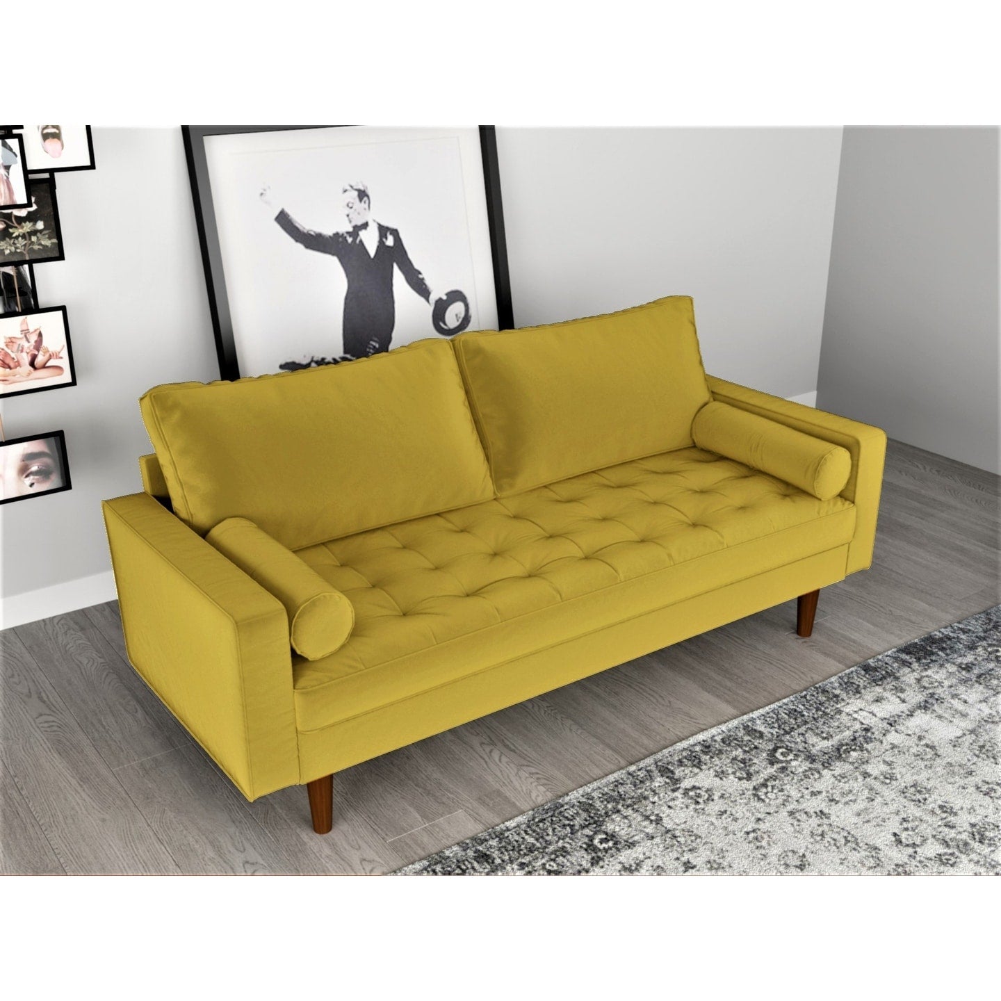 US Pride Lopez Mid-century Sofa