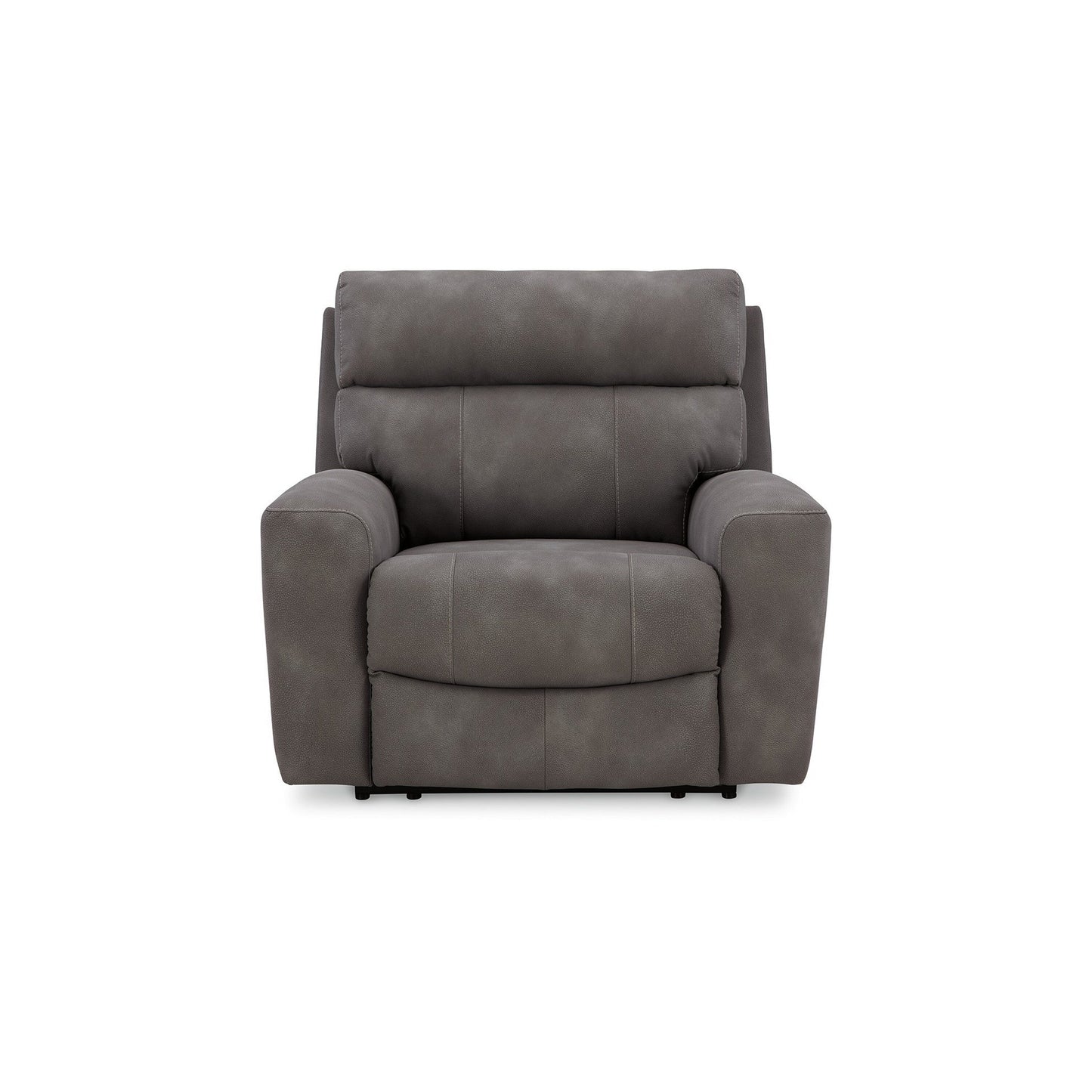 Corbin Power Recliner Chair, Adjustable, USB Port, Gray Faux Leather