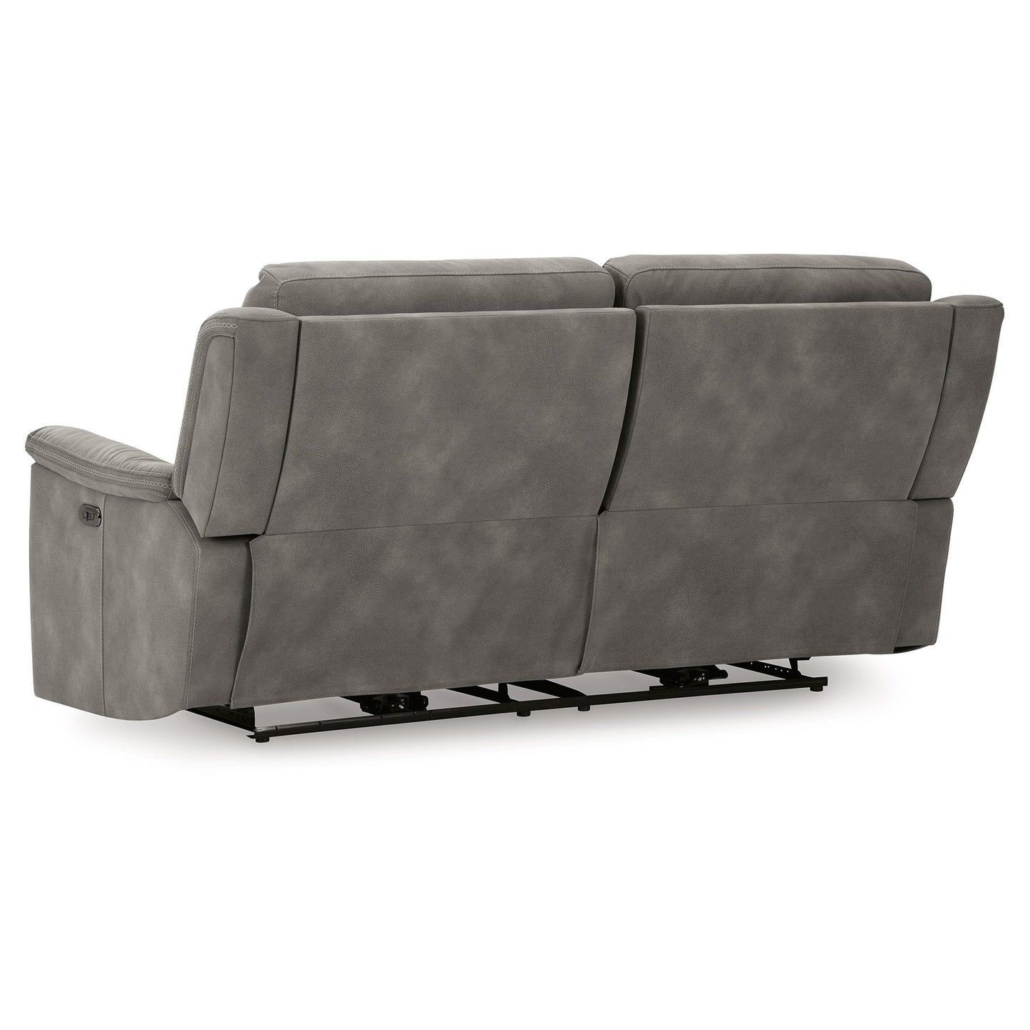 Corbin Power Recliner Sofa, Zero Draw USB, Slate Gray Faux Leather