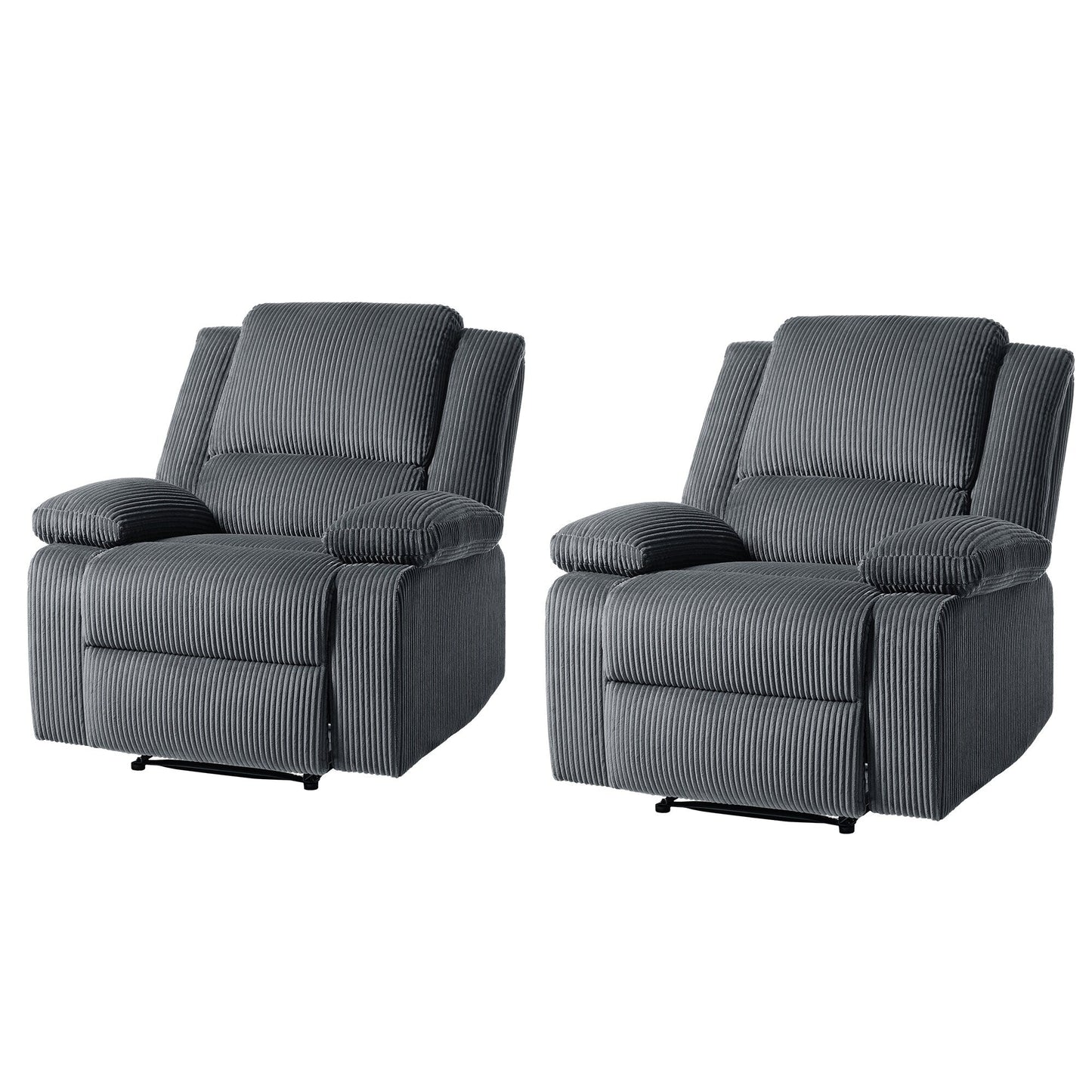 Corduroy Adjustable Recliner Chair Sofa for Living Room