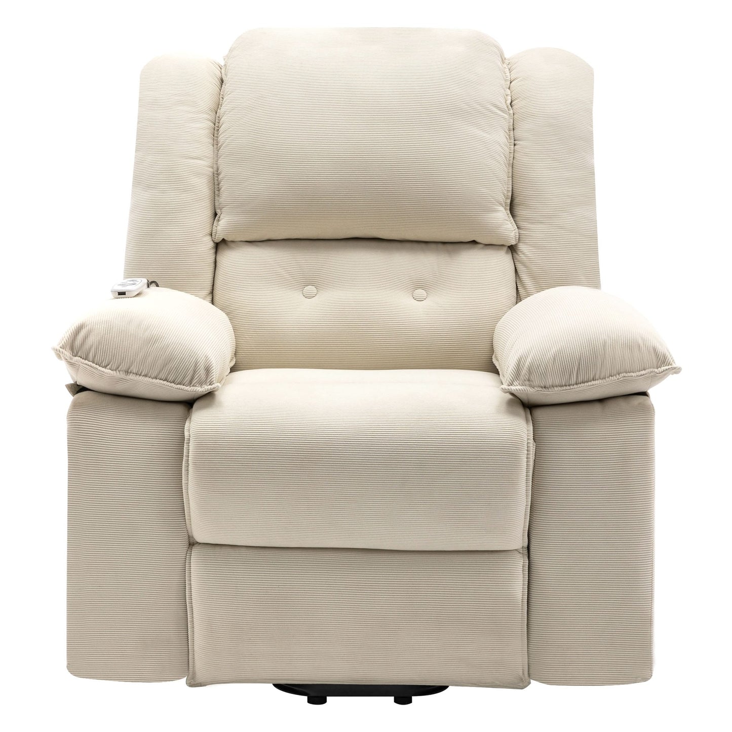 Corduroy Power Lift Recliner for Seniors with Adjustable Massage & Heat, Infinite Reclining Angles, Space-Saving Armrests