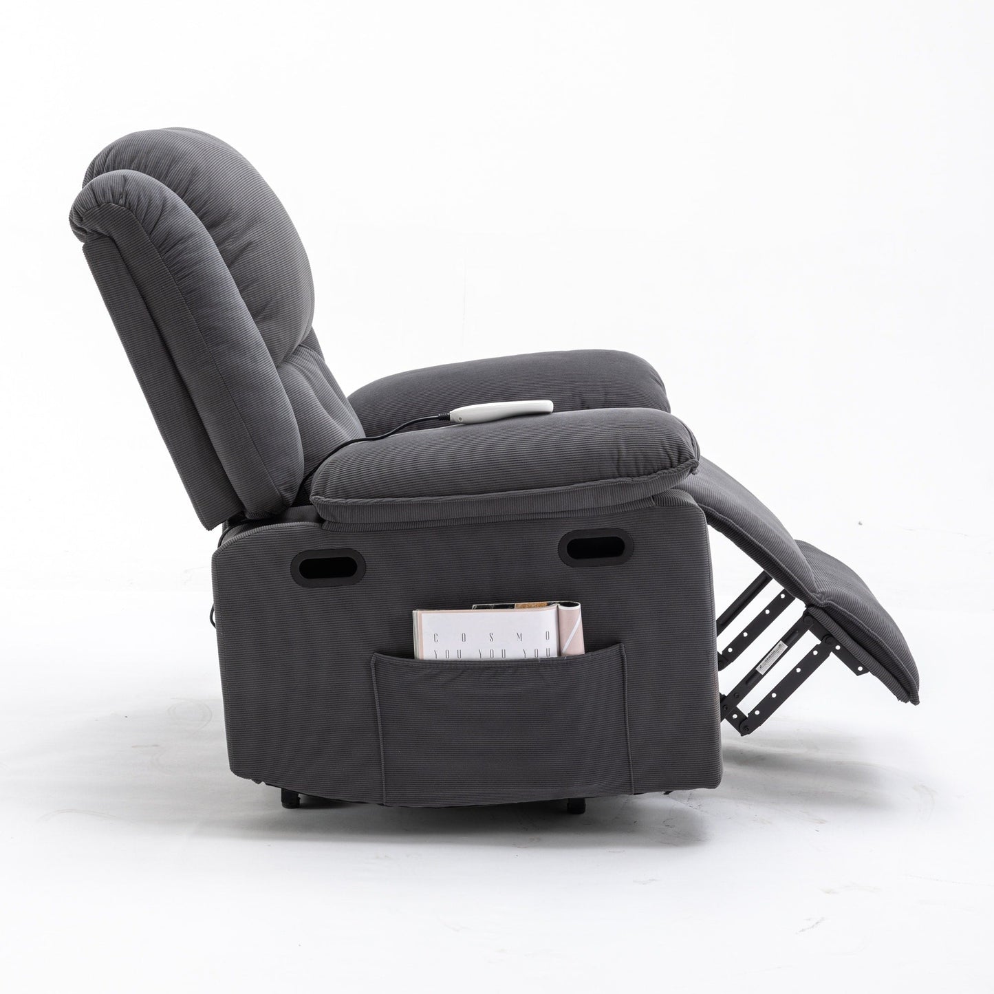 Corduroy Power Lift Recliner for Seniors with Adjustable Massage & Heat, Infinite Reclining Angles, Space-Saving Armrests