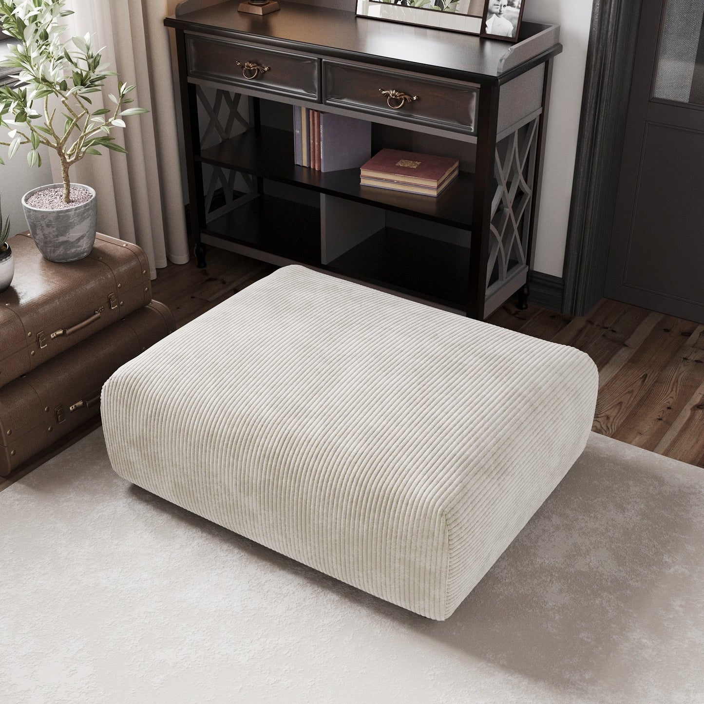 Corduroy Sofa Couch Ottoman