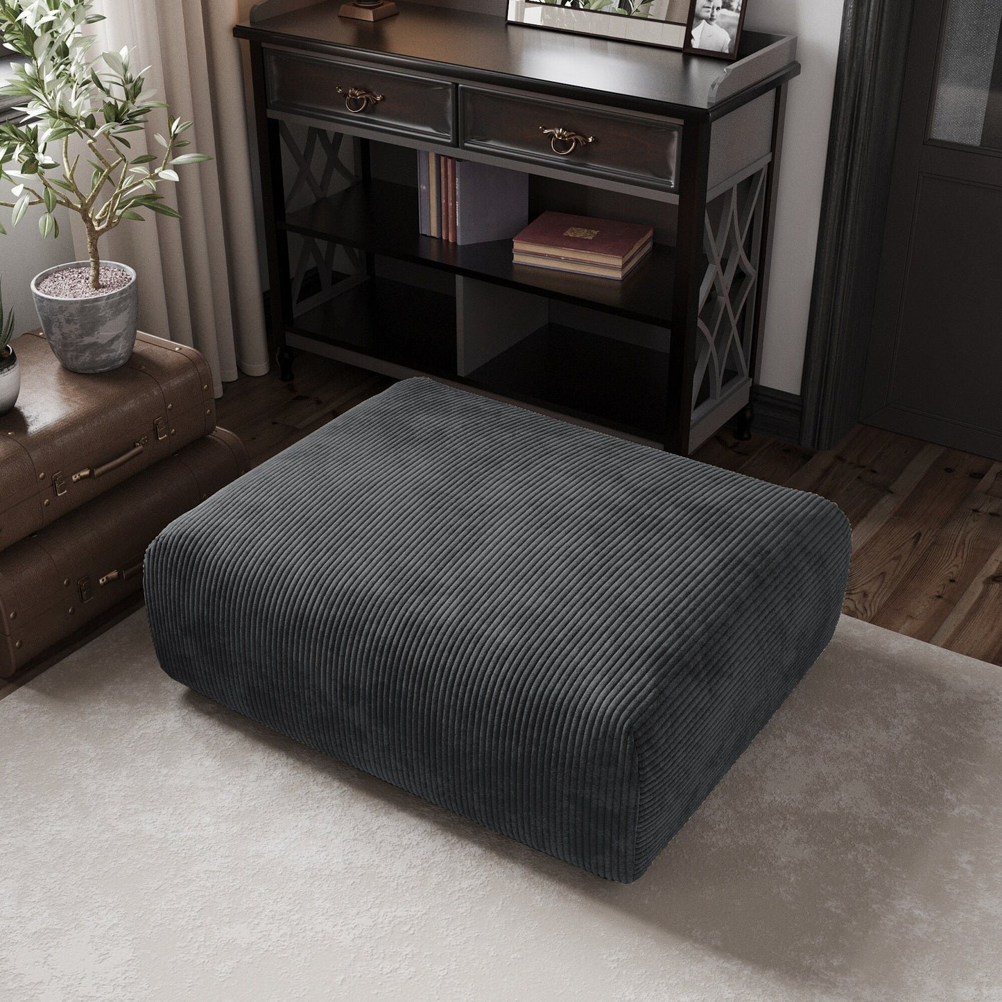 Corduroy Sofa Couch Ottoman