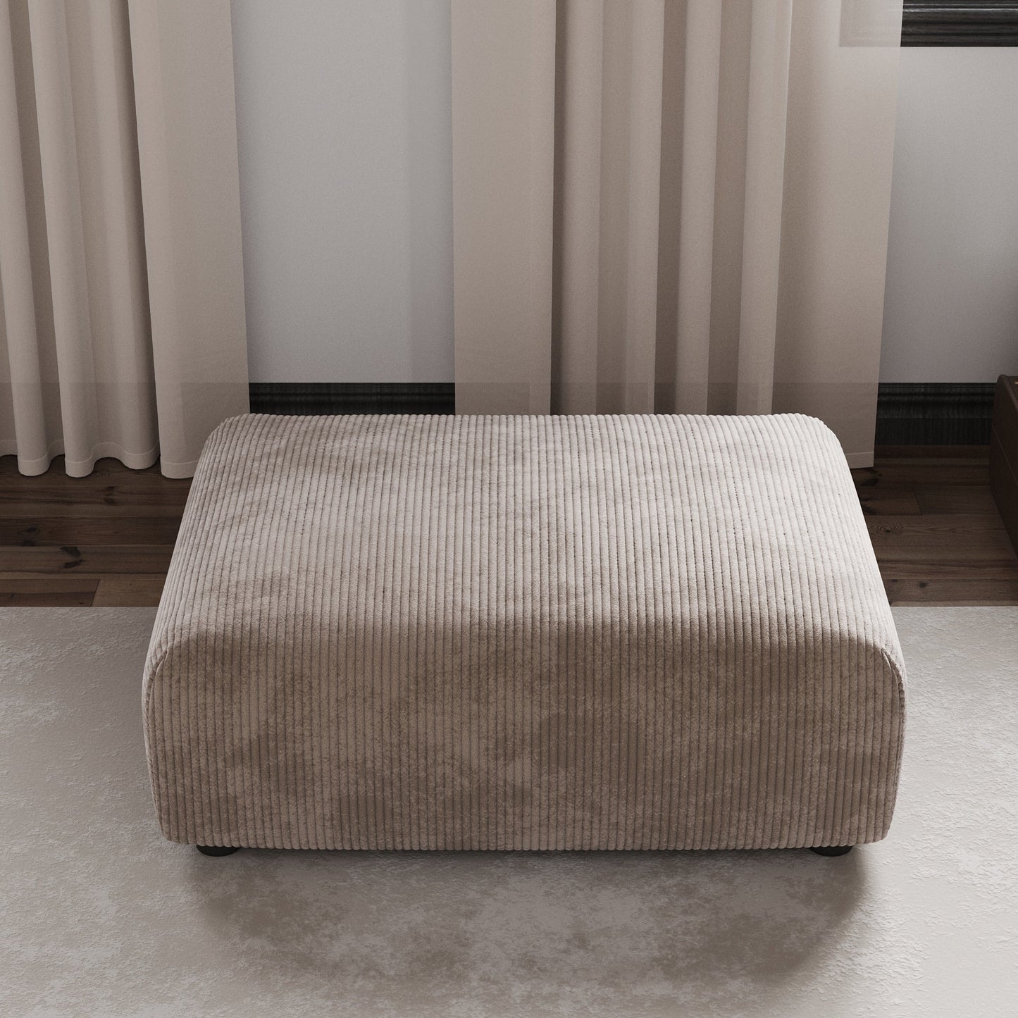 Corduroy Sofa Couch Ottoman