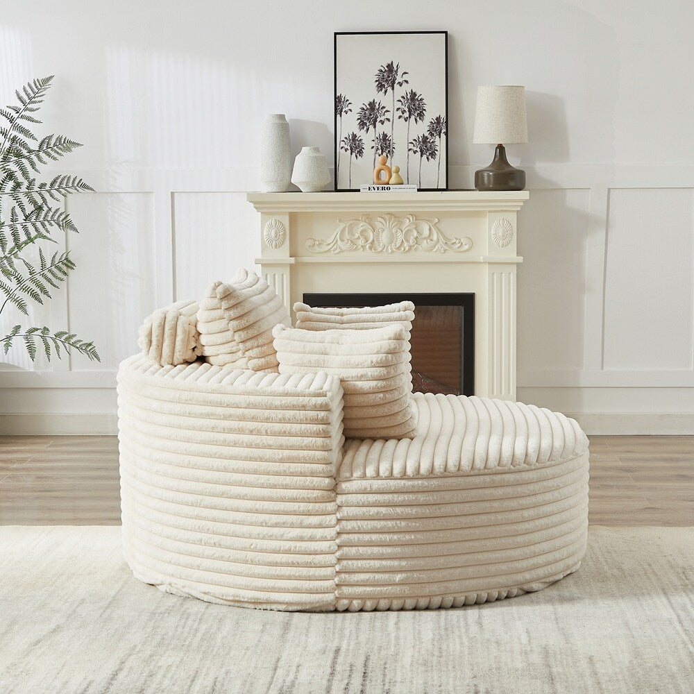 Corduroy Sponge single sofa,No Assembly Required