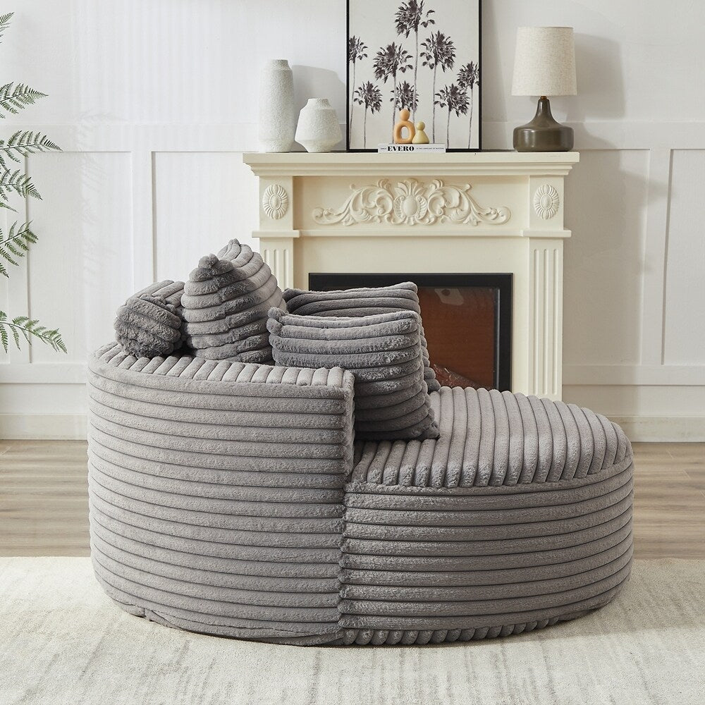 Corduroy Sponge single sofa,No Assembly Required