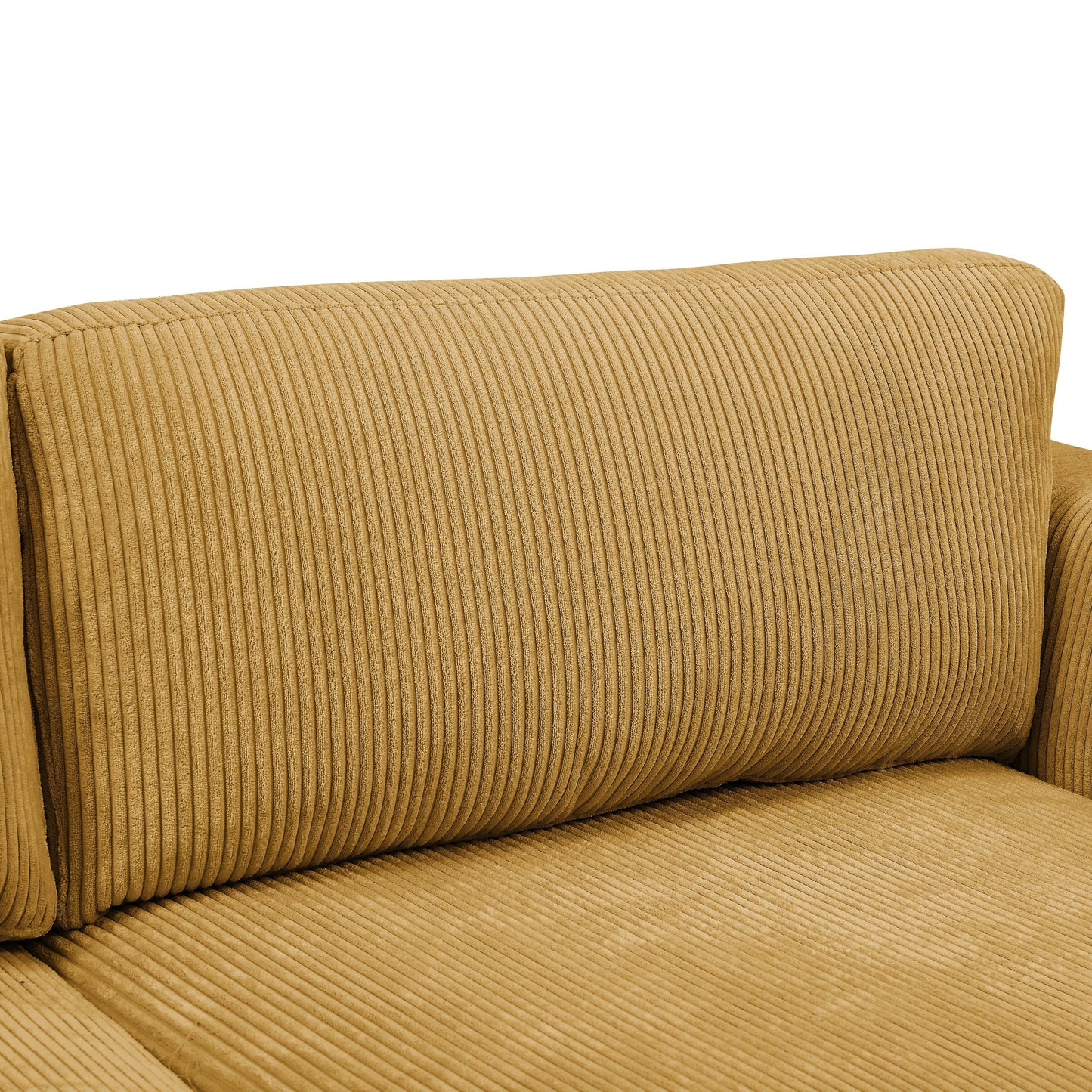 Corduroy Upholstered Skirted Sofa - 39 D x 84.5 W x 33 H