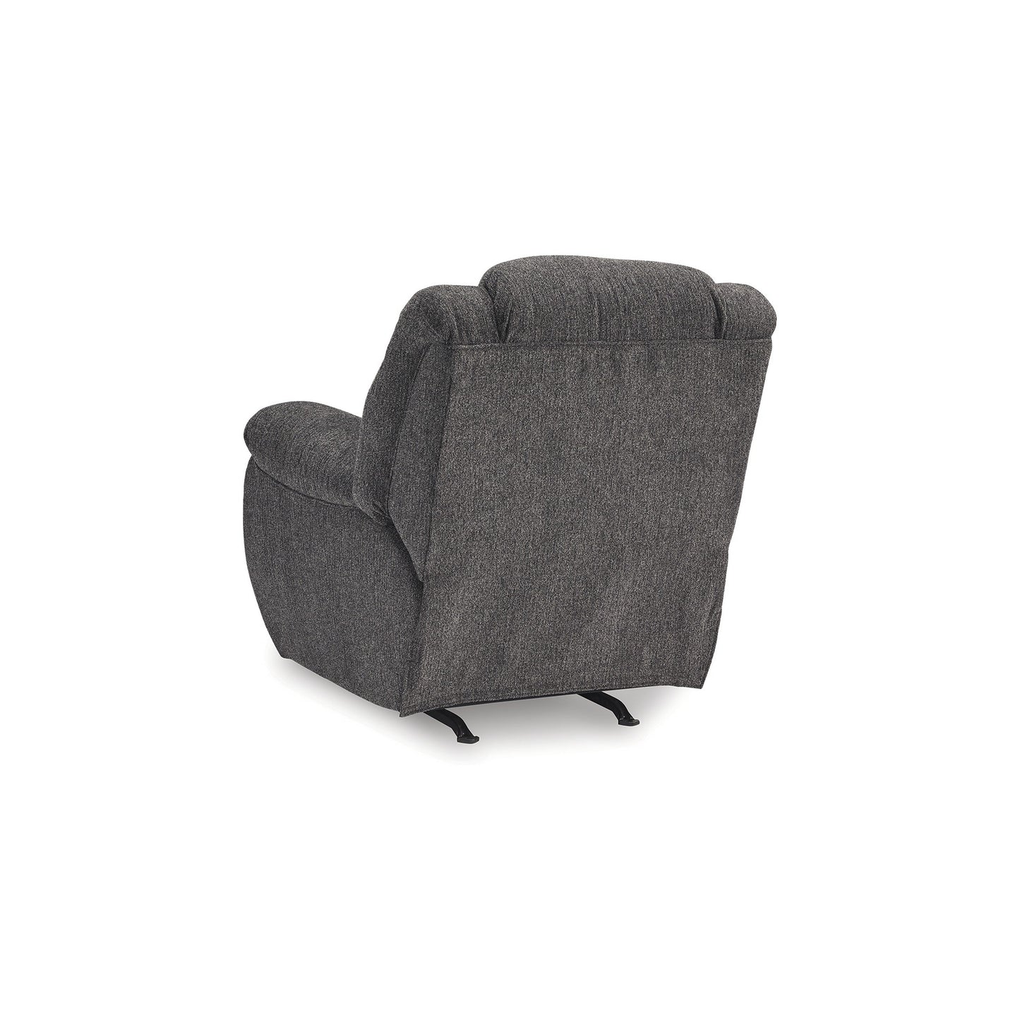 Dane Manual Rocker Recliner Chair, Gray Polyester, Pillow Top Arms