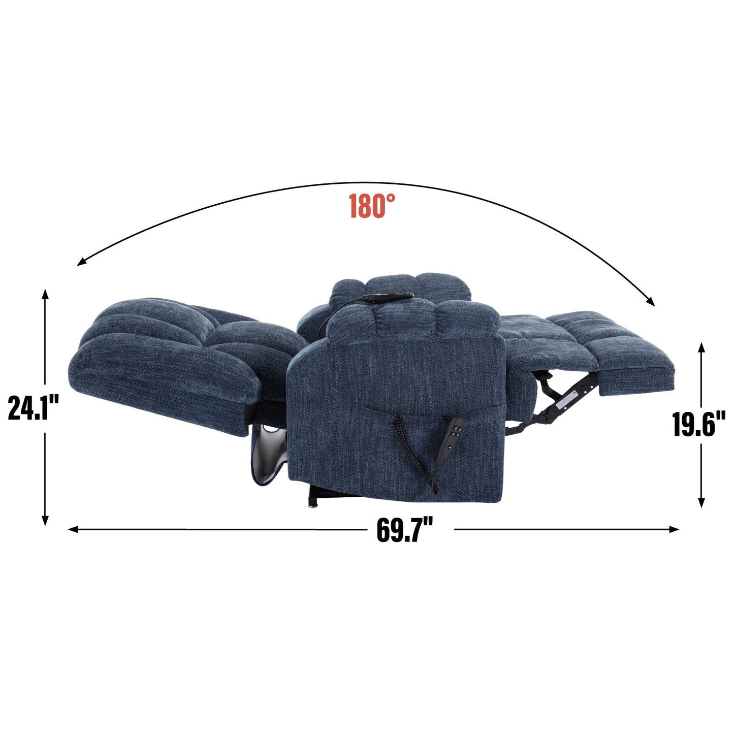Dual Motor Power Lift Recliner Chair with Heat Massage,Infinite Position
