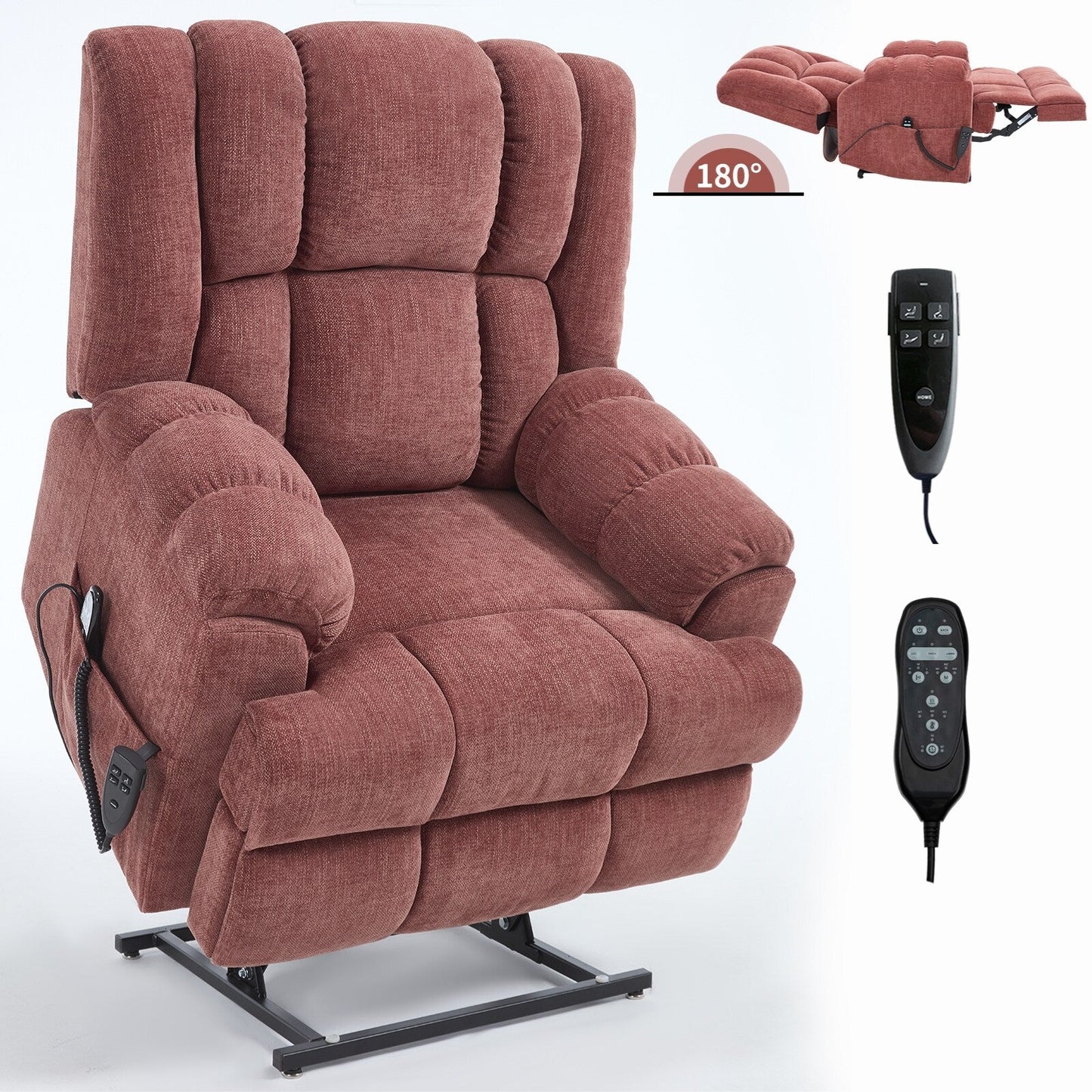 Dual Motor Power Lift Recliner Chair with Heat Massage,Infinite Position